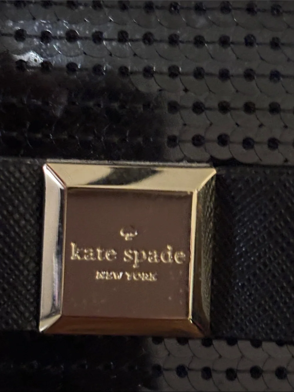 Kate Spade Salinas Tote sequins with a patent leather bow.